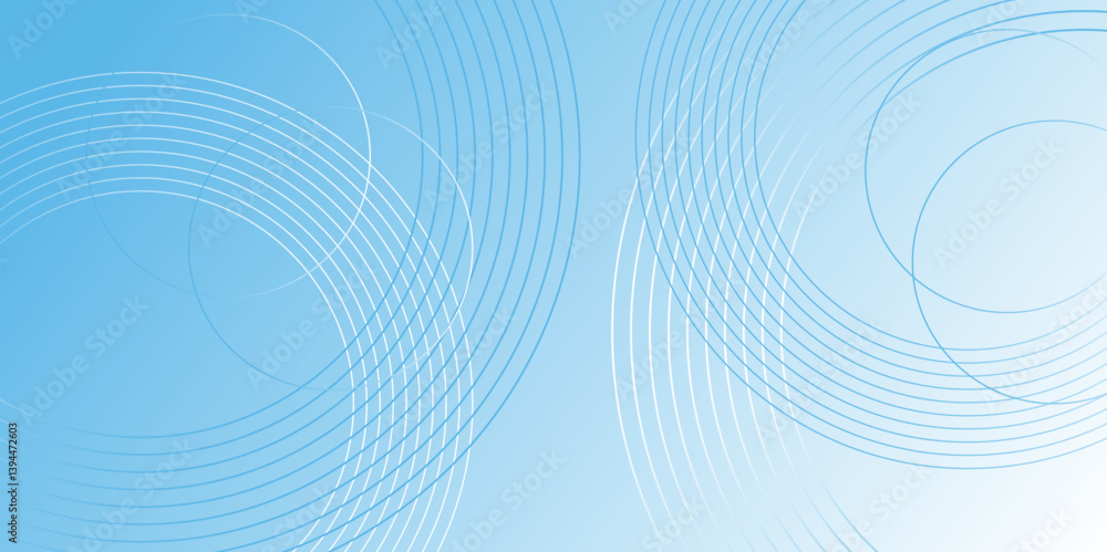 Poster abstract grey and blue background with dynamic circle lines. modern minimalist banner background, ab