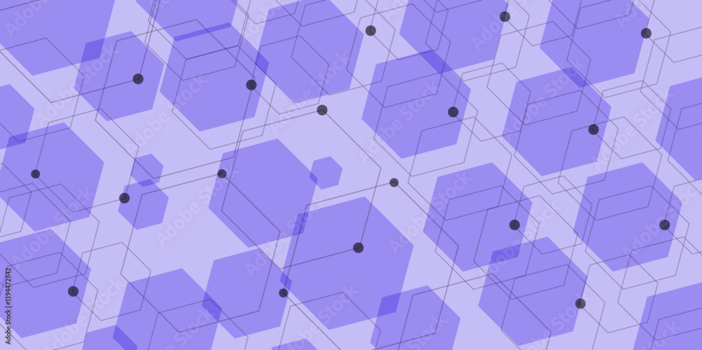 Poster white and purple technology hexagonal abstract background. vector abstract graphic design banner pat
