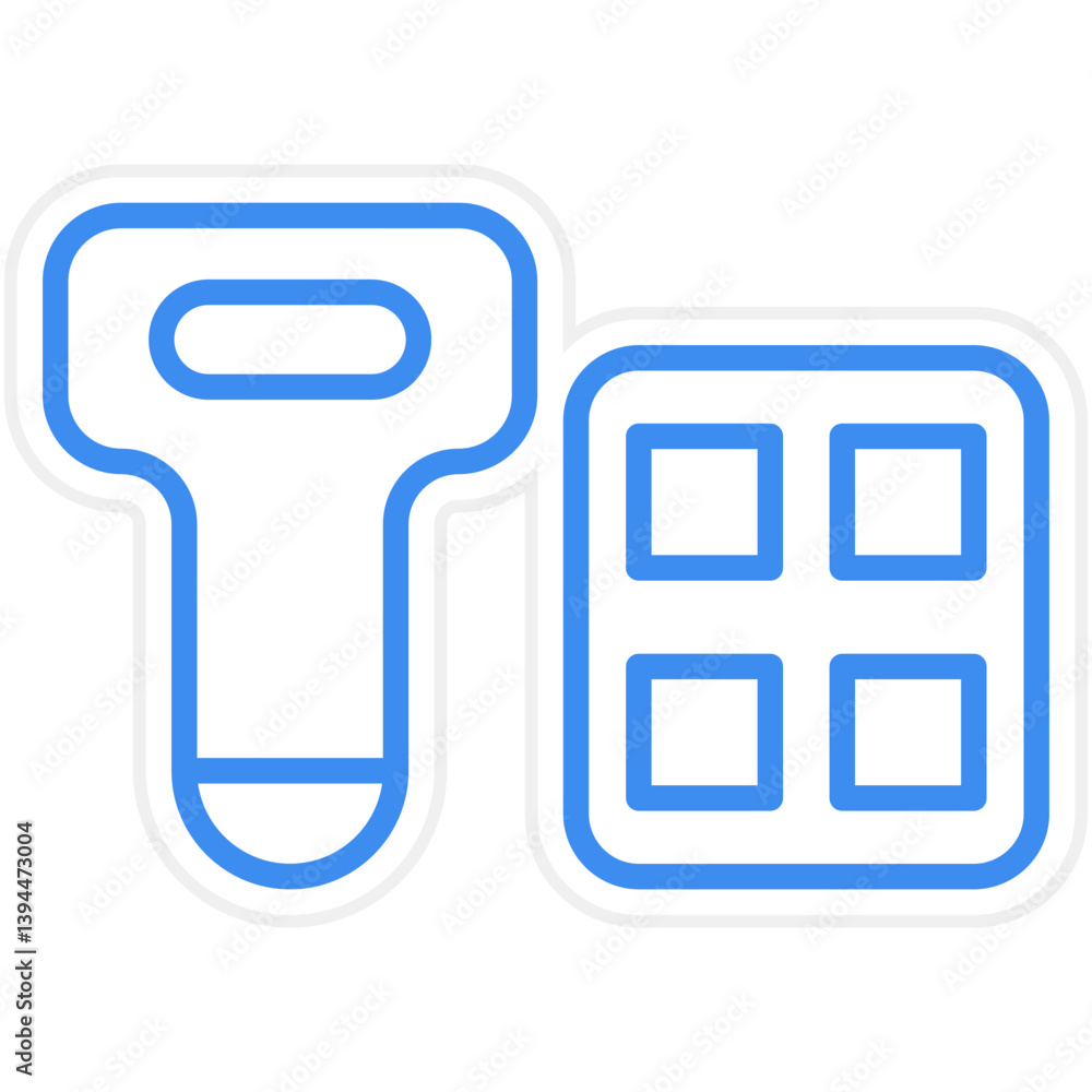 Poster scanning device icon style