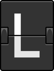 Flip Board Letter Vector Element Alphabet L