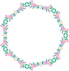 Easter Egg Floral Wreath Frame
