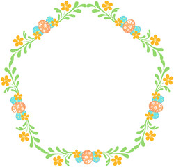 Easter Egg Floral Wreath Frame
