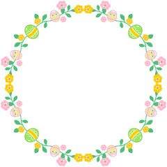 Easter Egg Floral Wreath Frame
