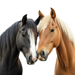 Obraz premium Horses grazing in a meadow nature photography serene landscape