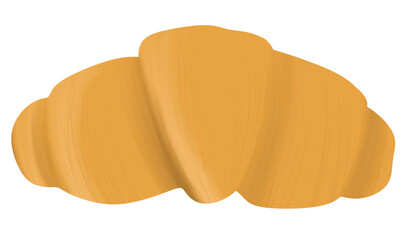 Illustration de croissant, illustration pour menu, boulangerie, nourriture française