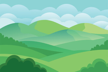 Fototapeta premium landscape with hills and mountains