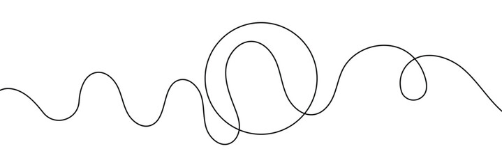 single line drawing of tennis ball. equipment one continuous line art, tennis ball continuous line. continuous one line drawing tennis ball. sport concept, illustration of tennis ball moving 