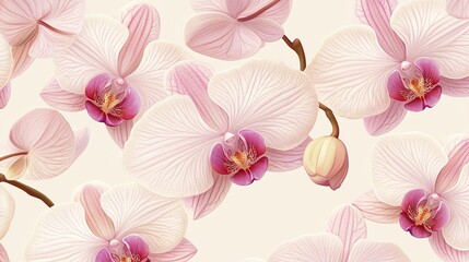 Tropical orchid bloom design, perfect for wallpapers and prints.  