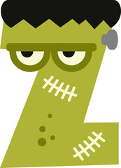 Frankenstein Letter Vector Element Alphabet Z