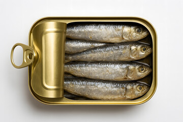 Canned sardines, a classic seafood delicacy.
