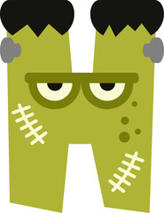 Frankenstein Letter Vector Element Alphabet H