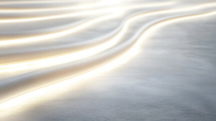 Obraz premium Soft glowing radiance on a light gray surface, Subtle light trails creating an ethereal atmosphere, Ethereal minimalist style