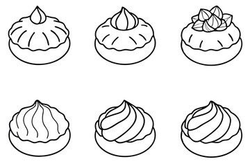 pavlova line art capturing the essence of a beloved dessert