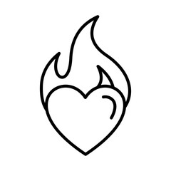 Passion Line Icon Vector Illustration. 