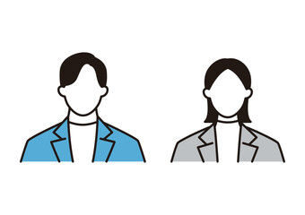 オフィスカジュアルな服装のビジネスパーソン