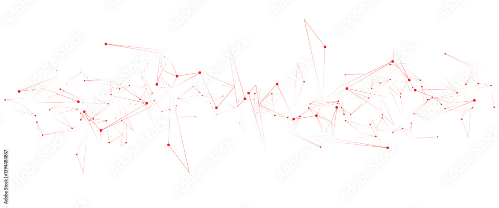 Fototapete Vector Connect link background. global network technology concept. Digital technology futuristic internet network speed connection red background.