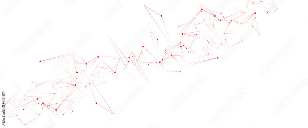 Leinwandbilder Vector Connect link background. global network technology concept. Digital technology futuristic internet network speed connection red background.