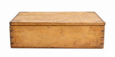 Vintage Wooden Box, Rustic Storage Decor, Antique Wooden Treasure Chest, Classic Home Accent