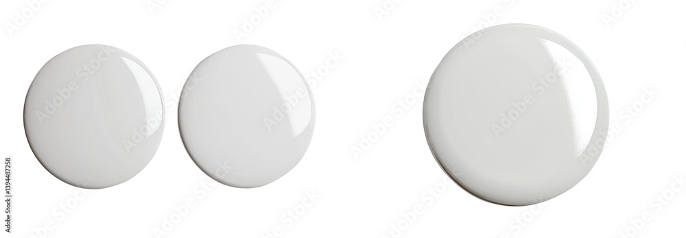 Poster minimalist mockups of glossy white paint blobs on a clean surface showcasing design versatility and 