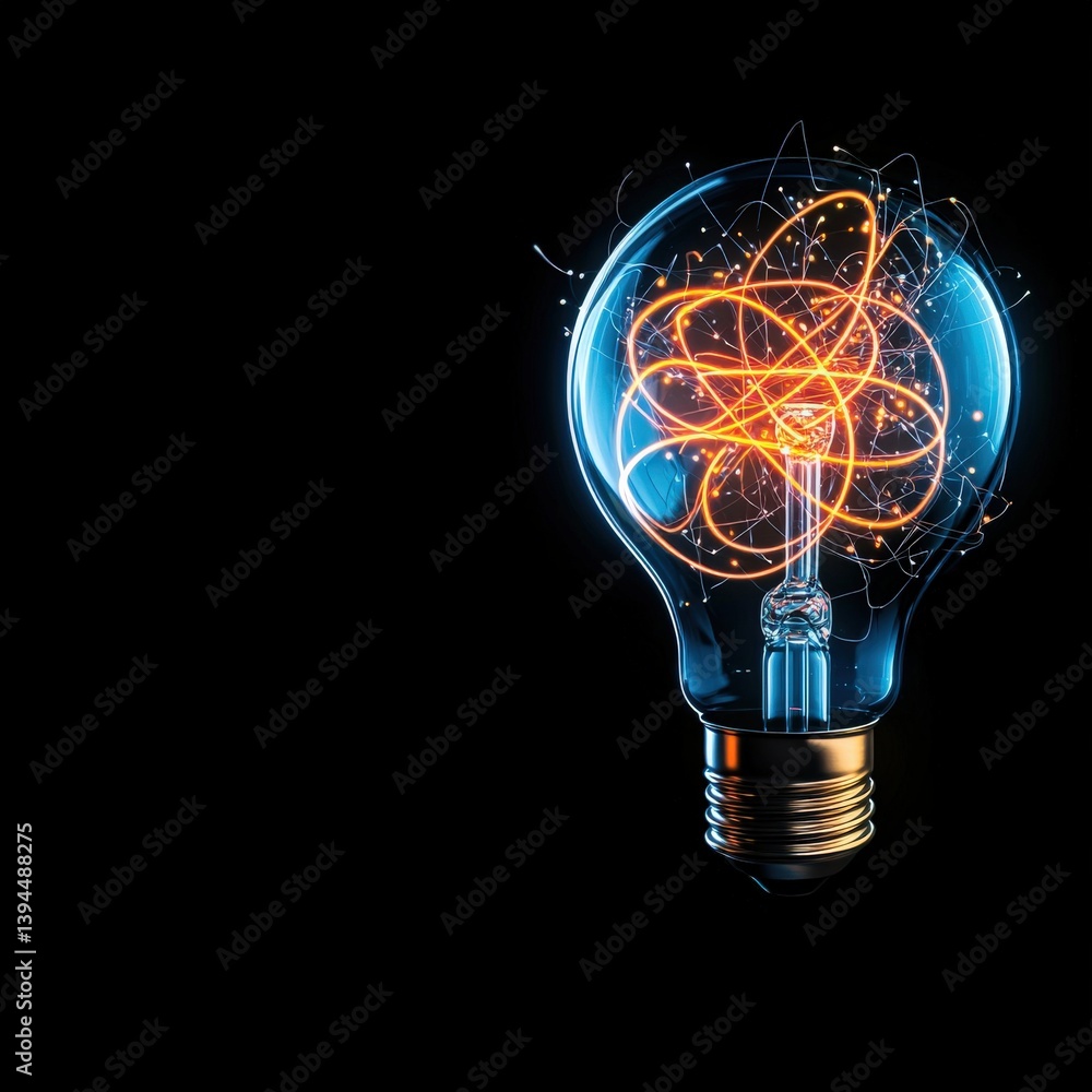 Poster a time-lapse effect of an idea forming from abstract chaos into structured logic, critical thinking 