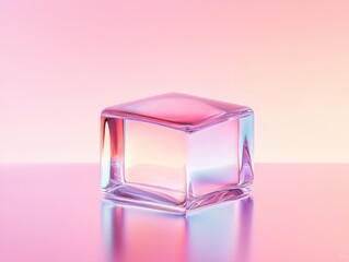 Abstract clear cube