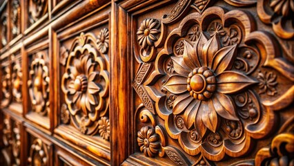 Rich Brown Wooden Wall Paneling A CloseUp Exploration of Vintage Charm and Textural Depth