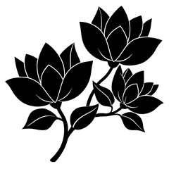 black and white floral background