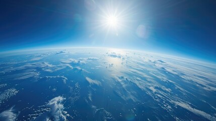 Fototapeta premium Planet Earth, space, shows a realistic surface of the Earth and a map of the world, both from the point of view of space.