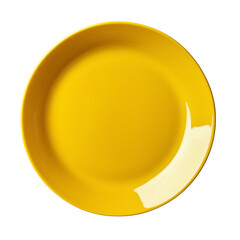 plate top view isolated on white background