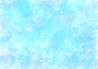 Light Blue Watercolor Background with Soft Bleeding Texture（もやもやしたにじみのある明るい水色の水彩背景）