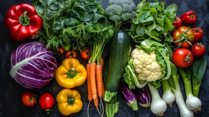 Set of vegetables in risograph style, highlighting fresh produce in a vibrant, artistic design