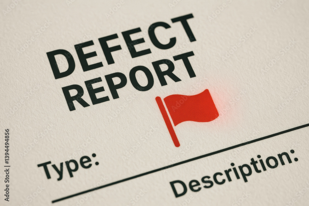 Poster defect report highlights need for rework and repair as current state is not good for project concept