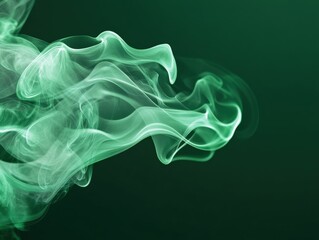 Fototapeta premium Green abstract smoke trails
