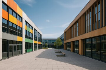 Modern educational building exterior design.