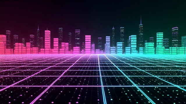 abtract pixelated retro tech texture