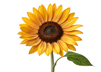 Obraz premium Bright Sunflower Bloom, Vibrant Yellow Flower, Cheerful Floral Accent, Fresh Nature Decor