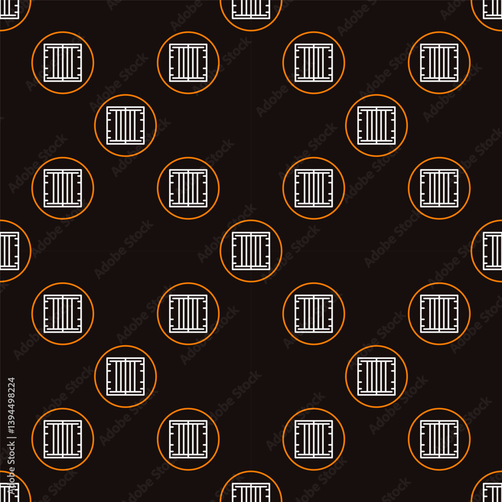 Poster circle with shipping container vector seamless pattern or cargo background