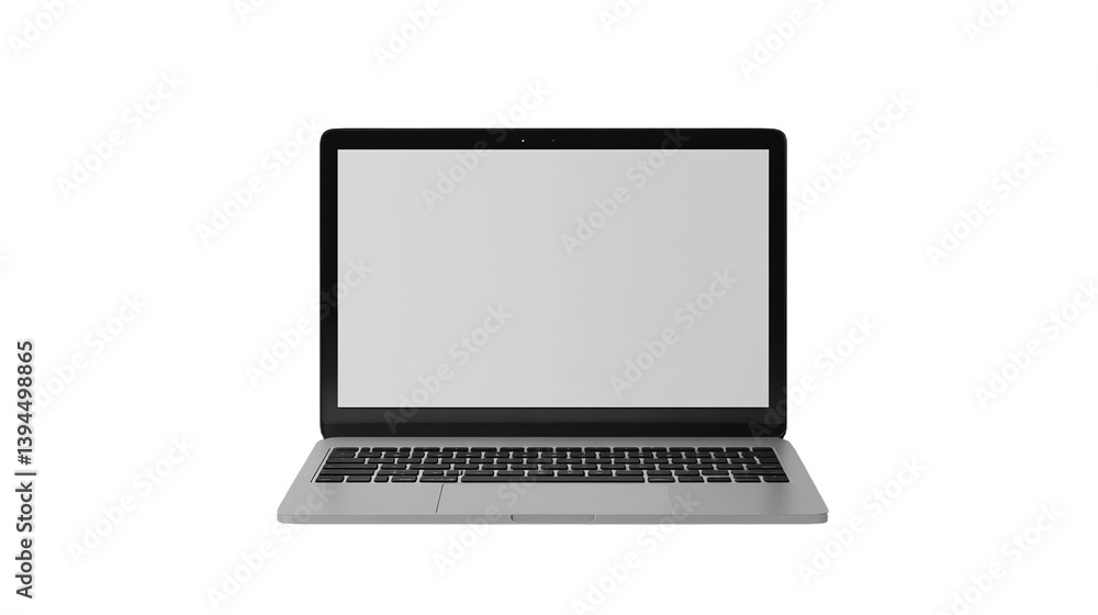 Leinwandbilder Minimalist isolated mockup of a laptop on a simple background with blank screen ready for design use