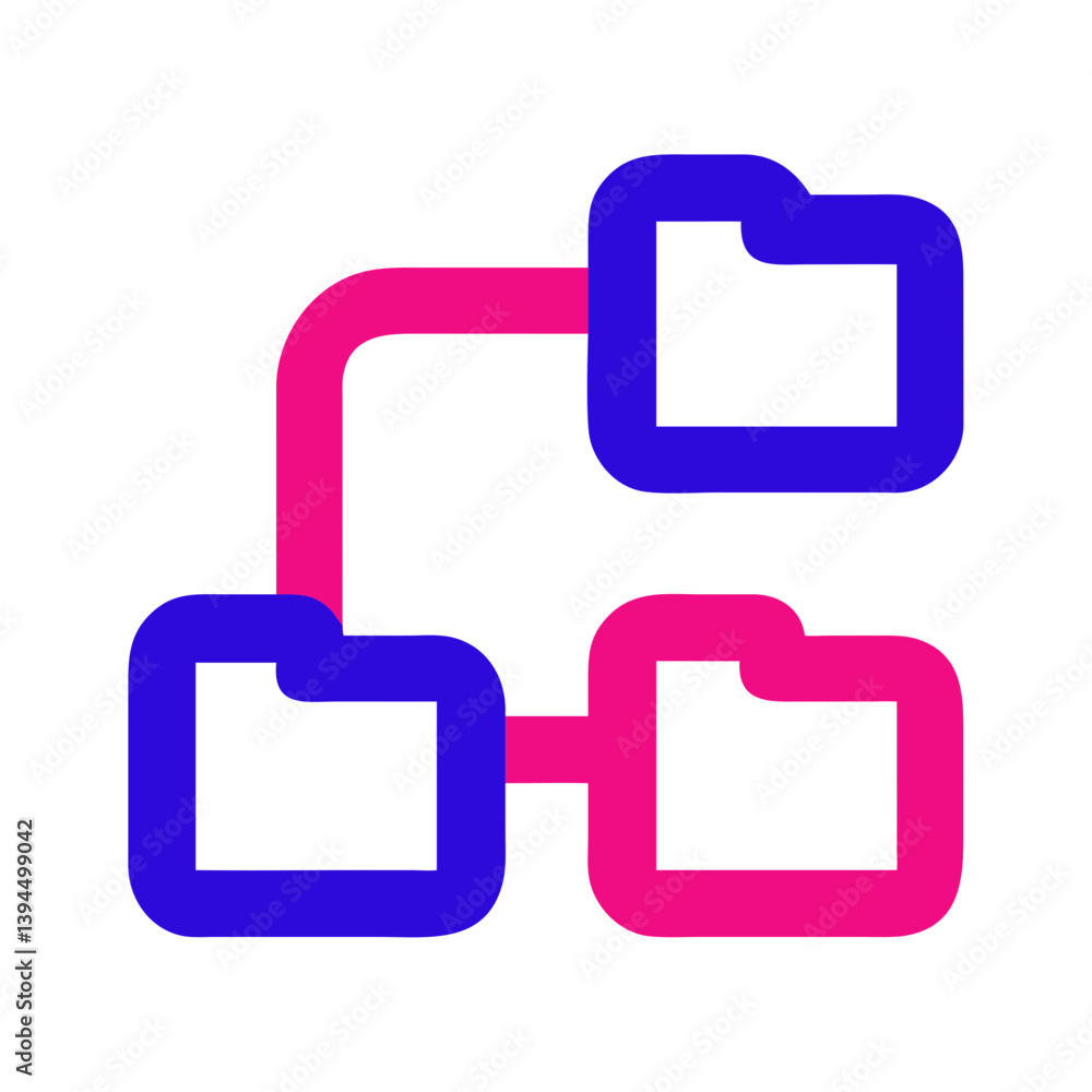Poster icon representing file organization structure in digital workspace