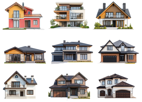 set of houses