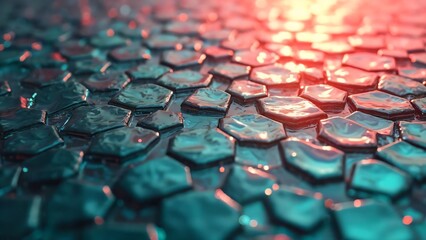 abstract ai-powered hexagon background futuristic generator