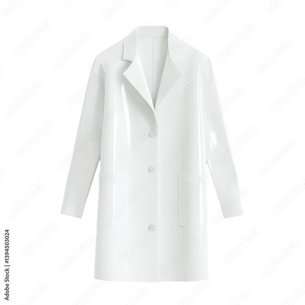 Poster Minimalist design of an isolated white coat on a plain background emphasizing simplicity and elegance in fashion apparel