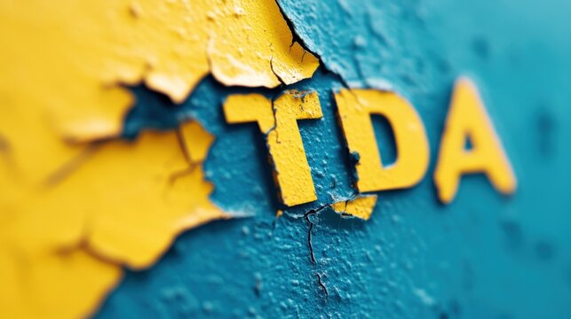 Tda lettering on peeling paint