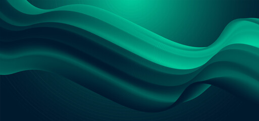 Digital technology internet network speed connection blue green background, cyber nano information, abstract communication, innovation future tech data, Ai big data lines dots, illustration vector 3d