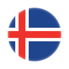 Glowing Round Iceland Flag