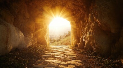 Easter, the holiday of the resurrection of Jesus Christ, Christ is risen, a day in the garden in Jerusalem, Israel