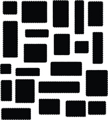 Blob square shape organic, vector illustration set. Collection from abstract forms for design and paint, grunge shape , rectangle shape ,Liquid Basic stains isolated elements on white background