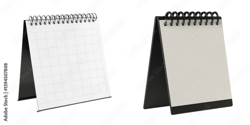 Poster minimalist mockups featuring blank desktop notepads for creative design projects and presentations