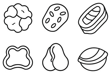 Peanut Butter Line Art Artistic Representation of Delicious Spread.