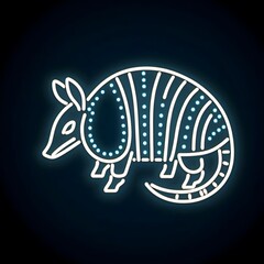 아르마딜로, 네온사인 아트, jpeg (Armadillo, neon sign art, jpeg)
